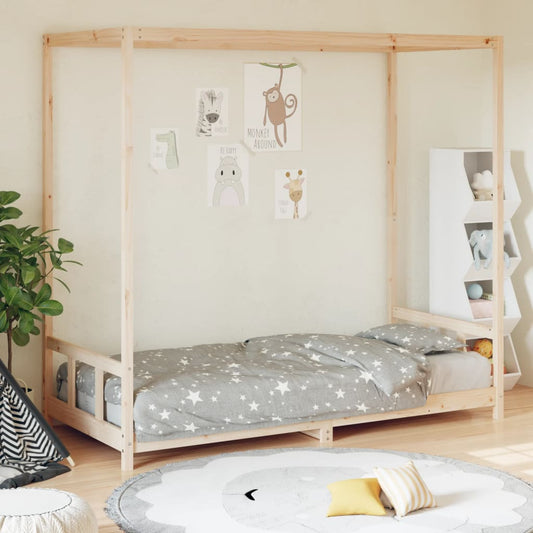 Bed frame for children, 90x190 cm, solid pine wood