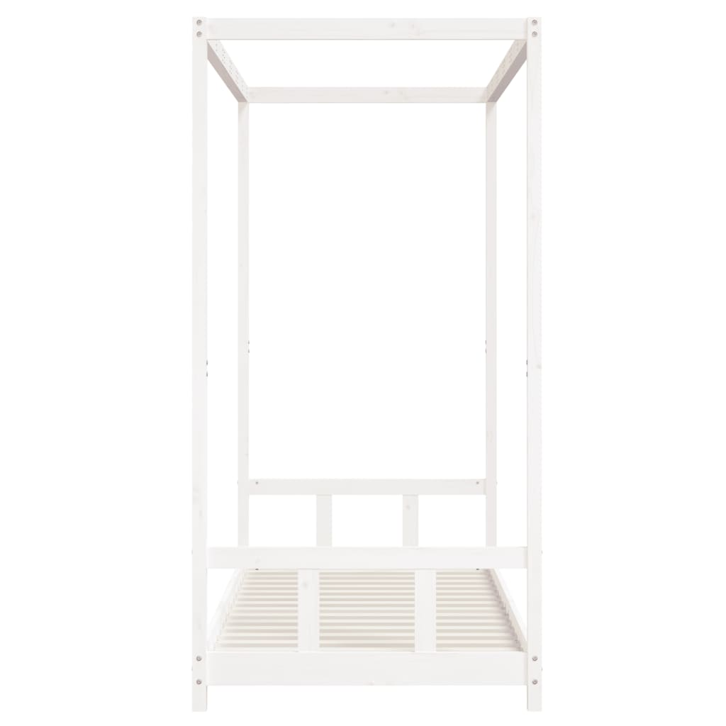 Bed frame for children, white, 90x200 cm, solid pine wood