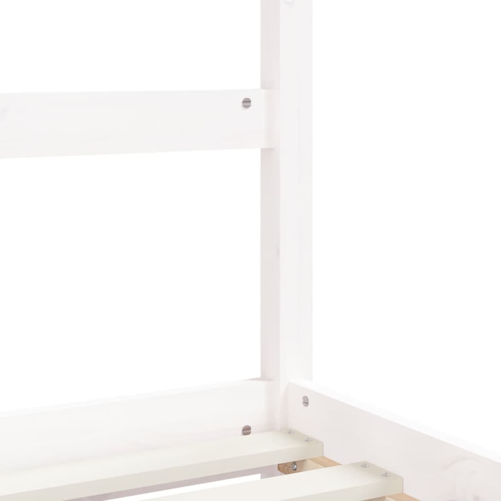 Bed frame for children, white, 90x200 cm, solid pine wood