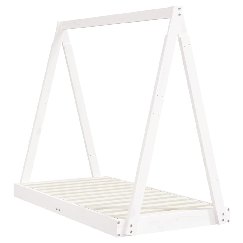 Bed frame for children, white, 70x140 cm, solid pine wood