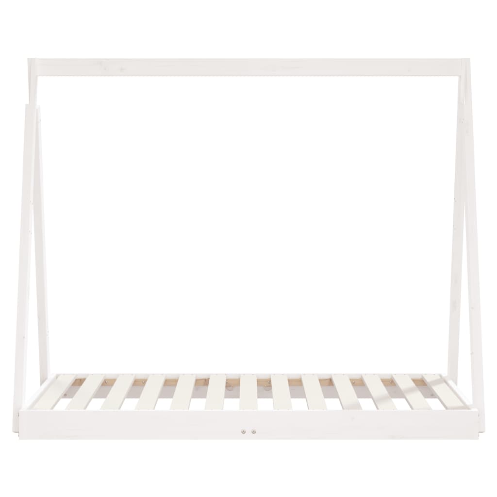 Bed frame for children, white, 70x140 cm, solid pine wood