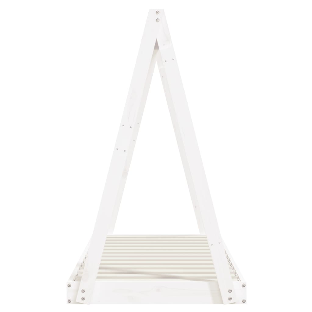 Bed frame for children, white, 70x140 cm, solid pine wood