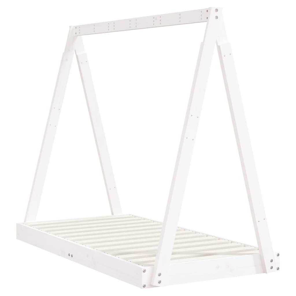 Bed frame for children, white, 70x140 cm, solid pine wood