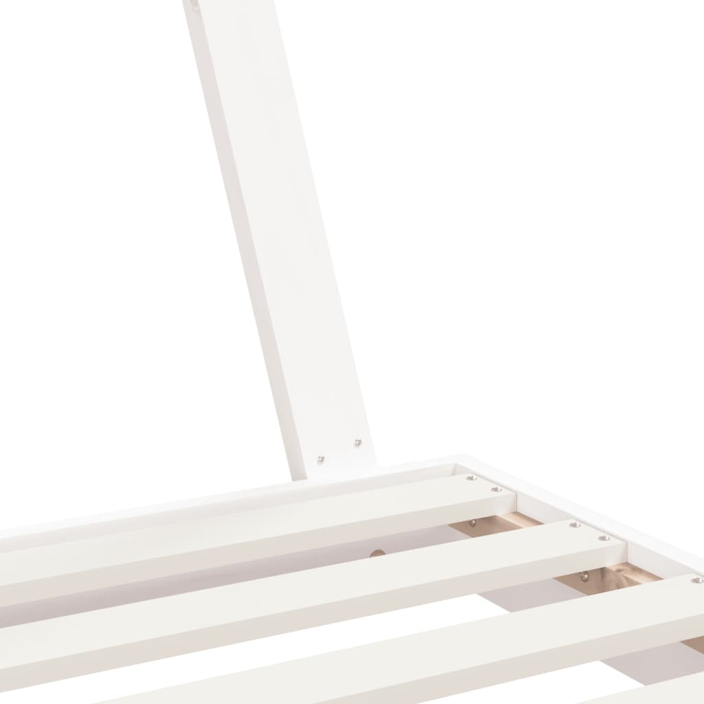Bed frame for children, white, 70x140 cm, solid pine wood