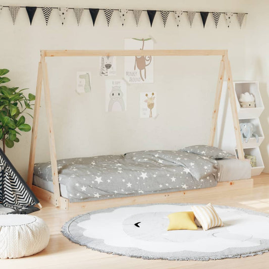 Bed frame for children, 90x190 cm, solid pine wood