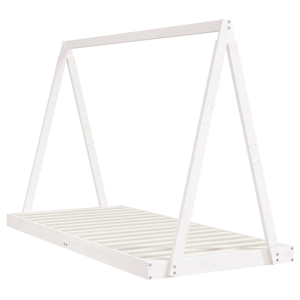 Bed frame for children, white, 90x200 cm, solid pine wood