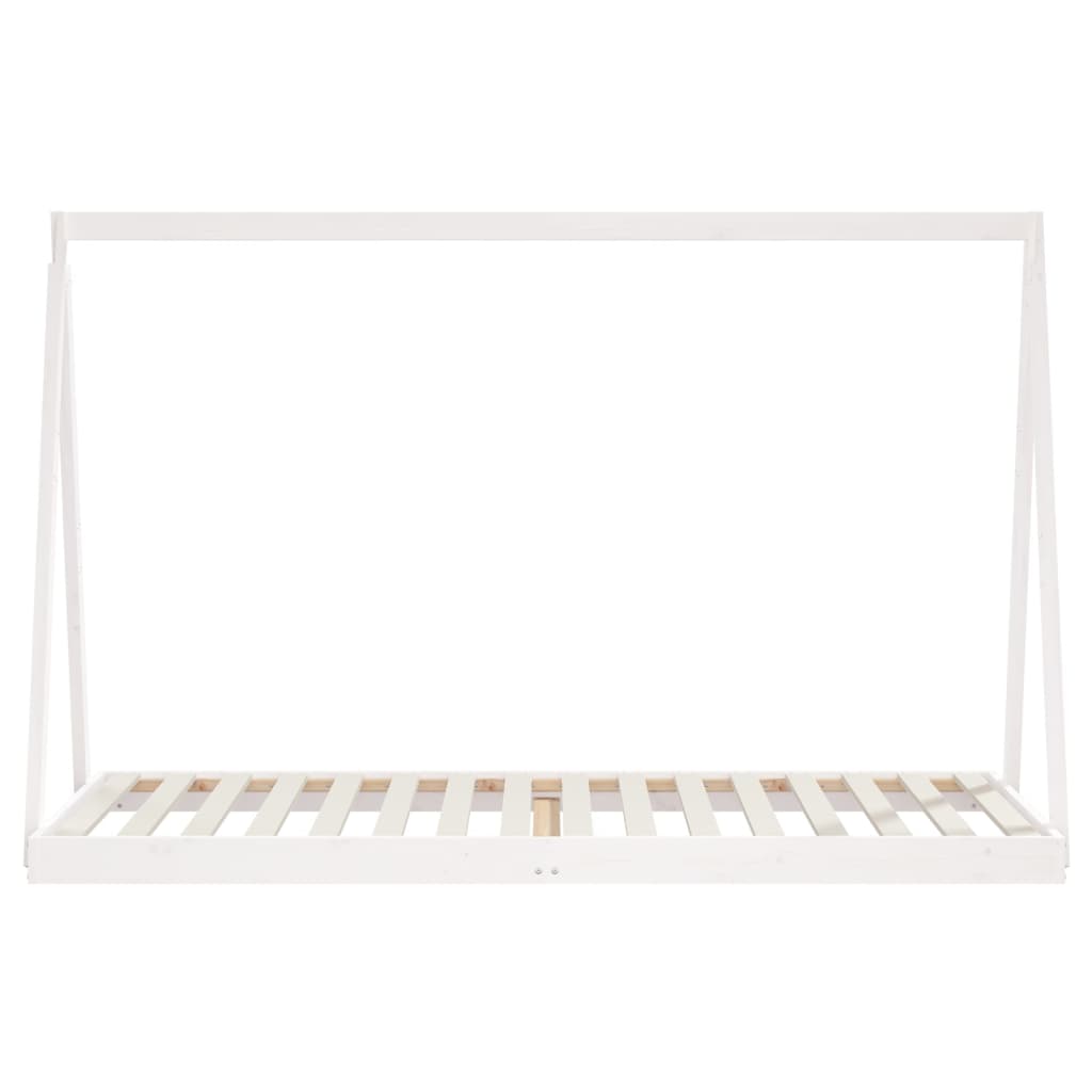Bed frame for children, white, 90x200 cm, solid pine wood