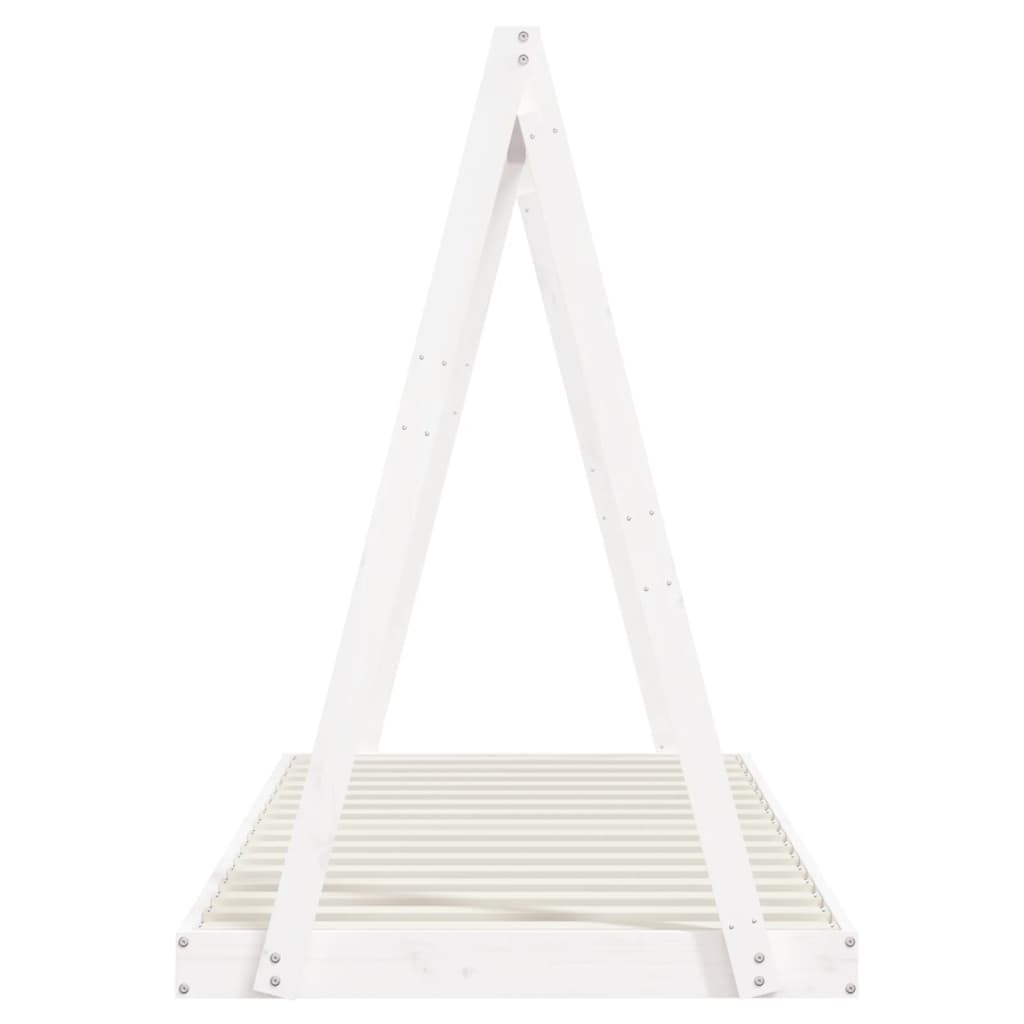 Bed frame for children, white, 90x200 cm, solid pine wood