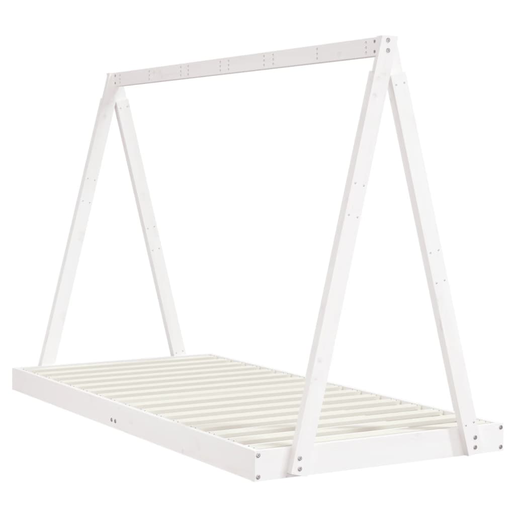 Bed frame for children, white, 90x200 cm, solid pine wood