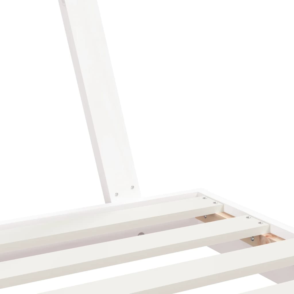 Bed frame for children, white, 90x200 cm, solid pine wood