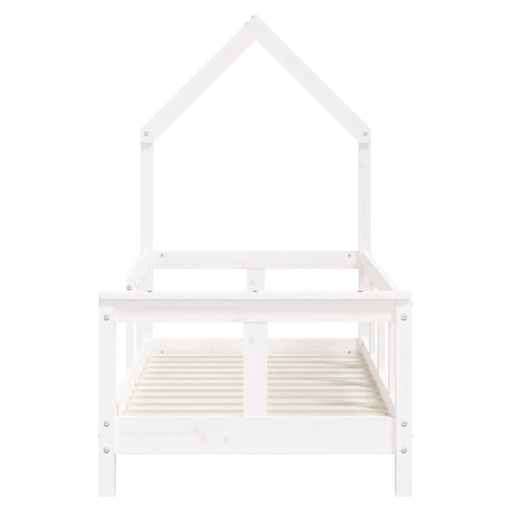 Bed frame for children, white, 70x140 cm, solid pine wood