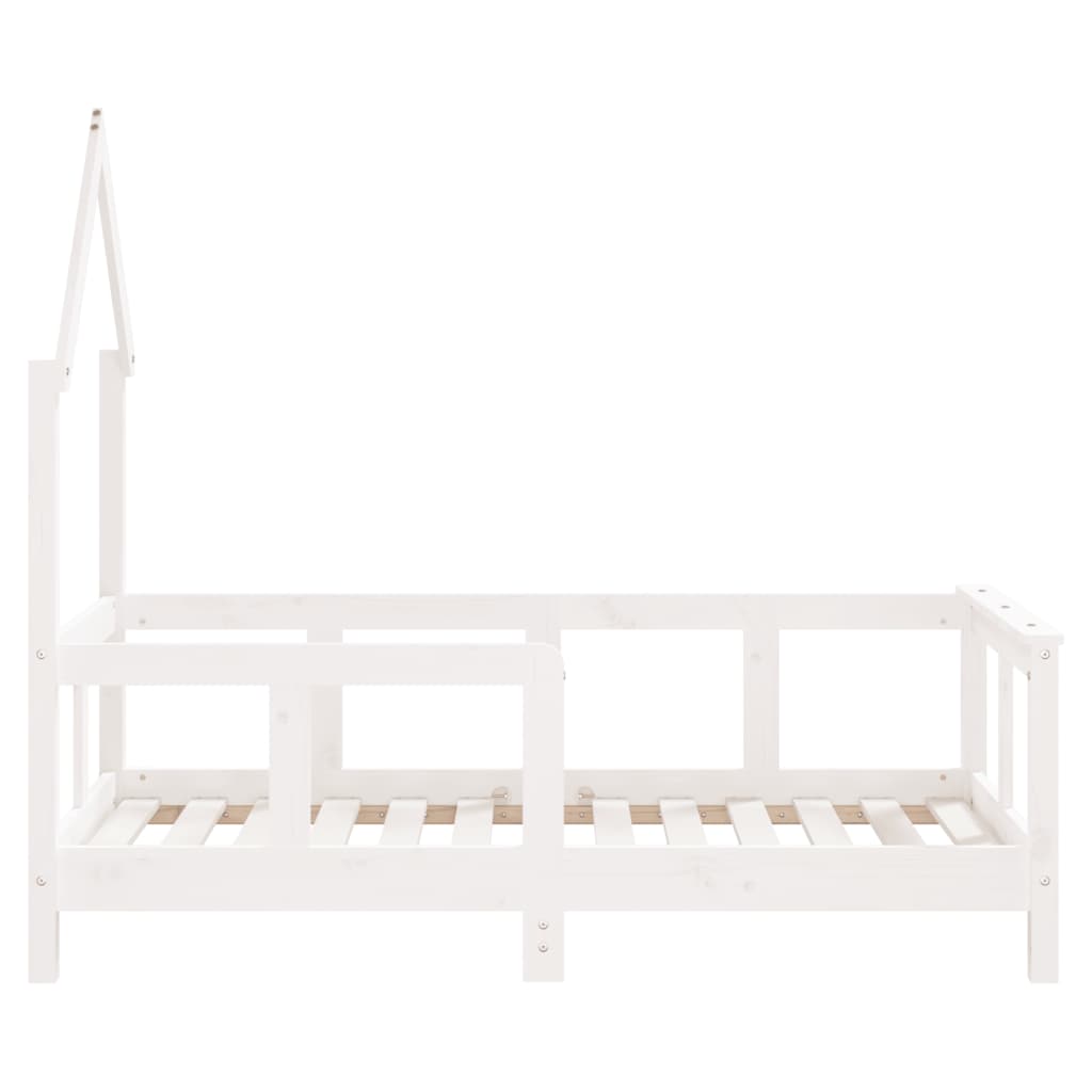 Bed frame for children, white, 70x140 cm, solid pine wood
