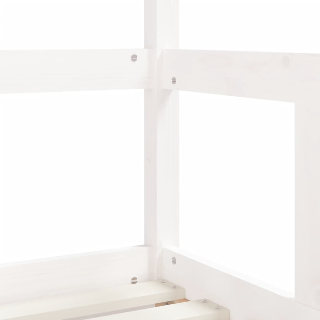 Bed frame for children, white, 70x140 cm, solid pine wood