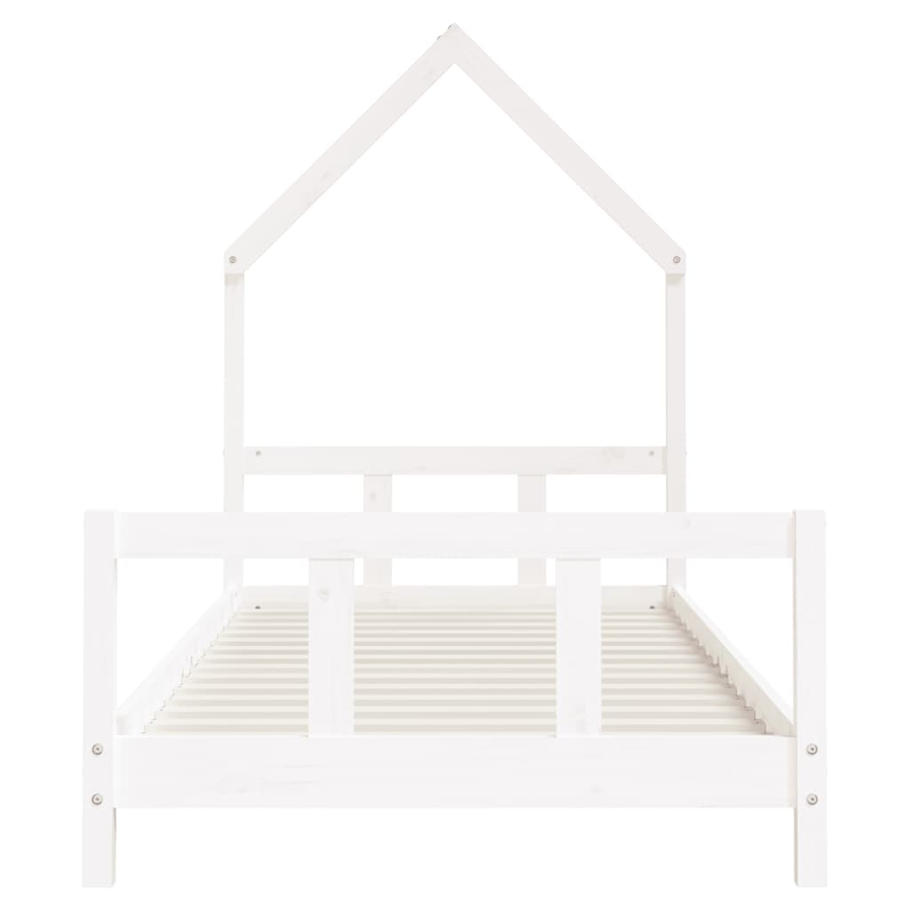 Bed frame for children, white, 90x190 cm, solid pine wood