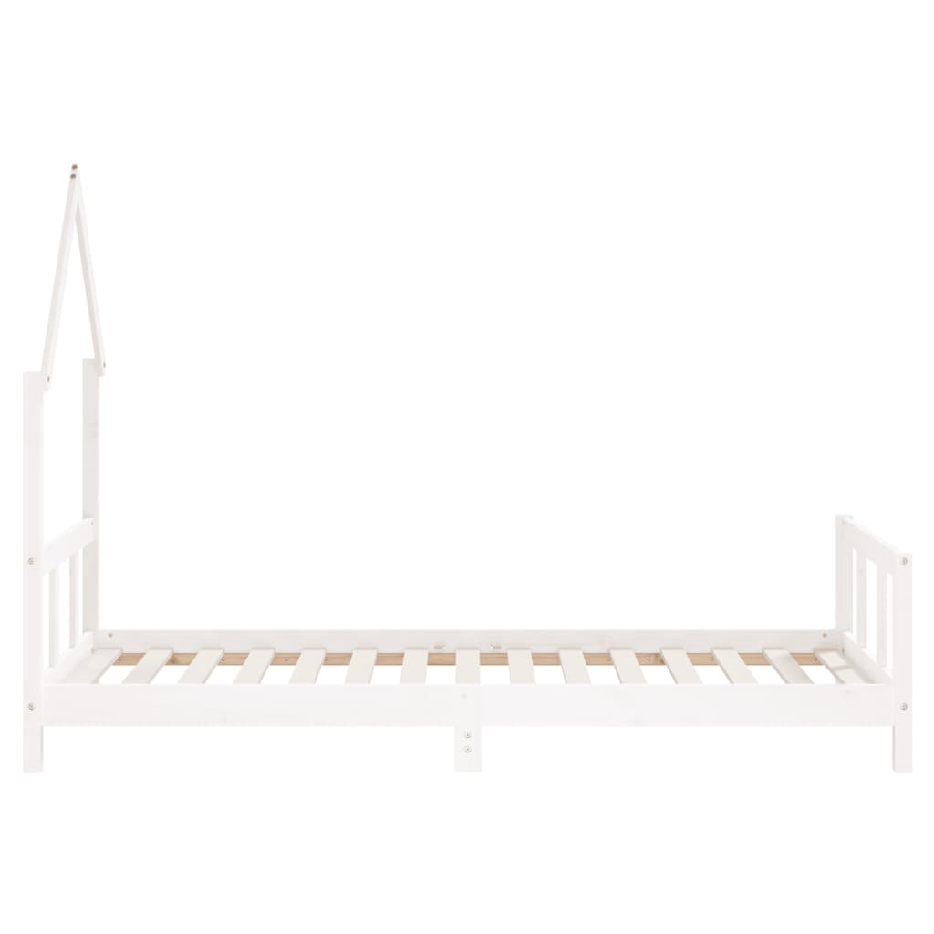 Bed frame for children, white, 90x190 cm, solid pine wood