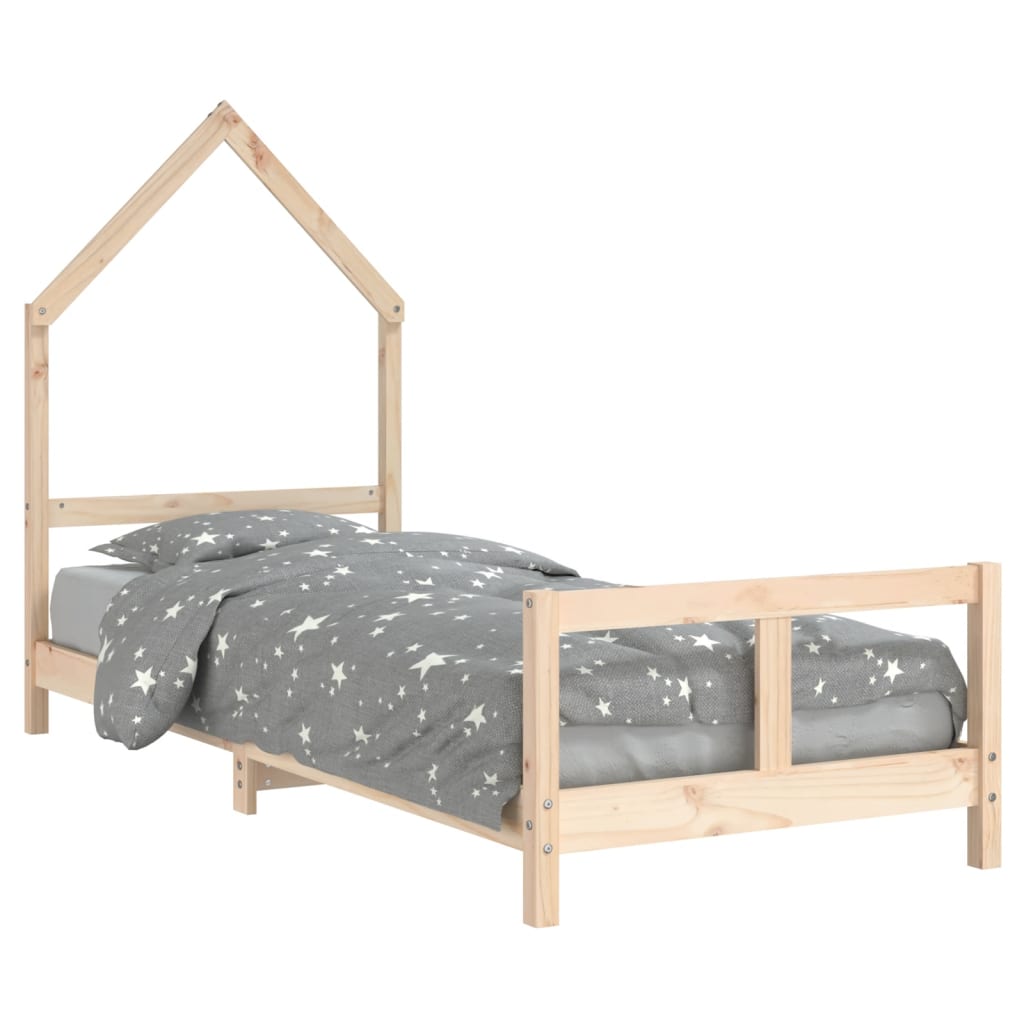 Bed frame for children, 80x200 cm, solid pine wood