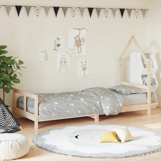 Bed frame for children, 80x200 cm, solid pine wood
