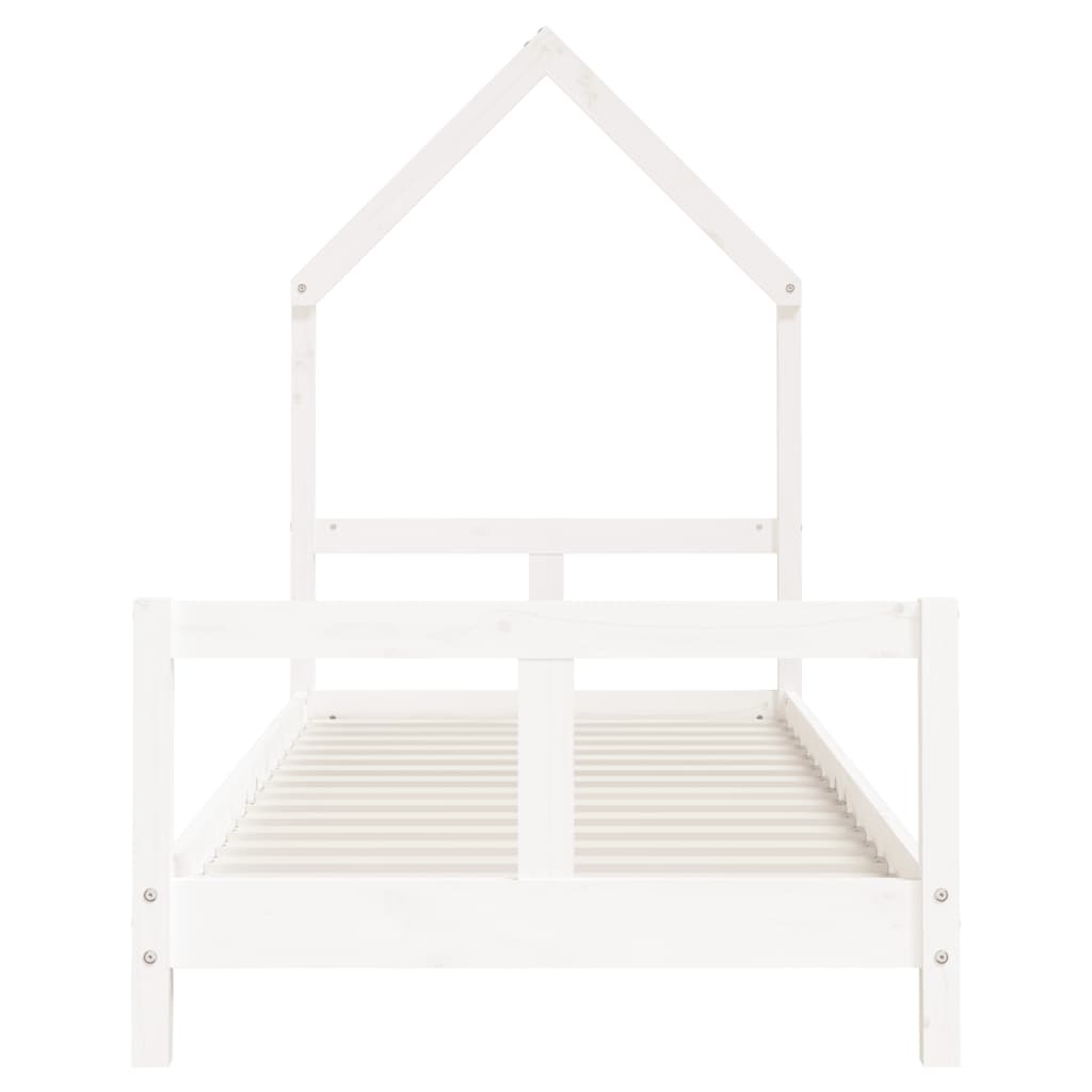 Bed frame for children, white, 80x200 cm, solid pine wood