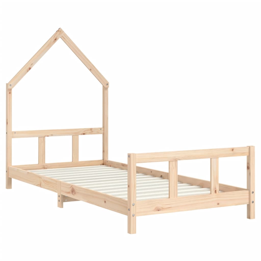 Bed frame for children, 90x200 cm, solid pine wood
