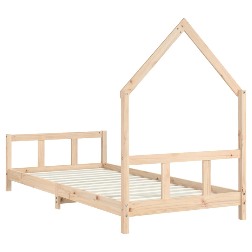 Bed frame for children, 90x200 cm, solid pine wood