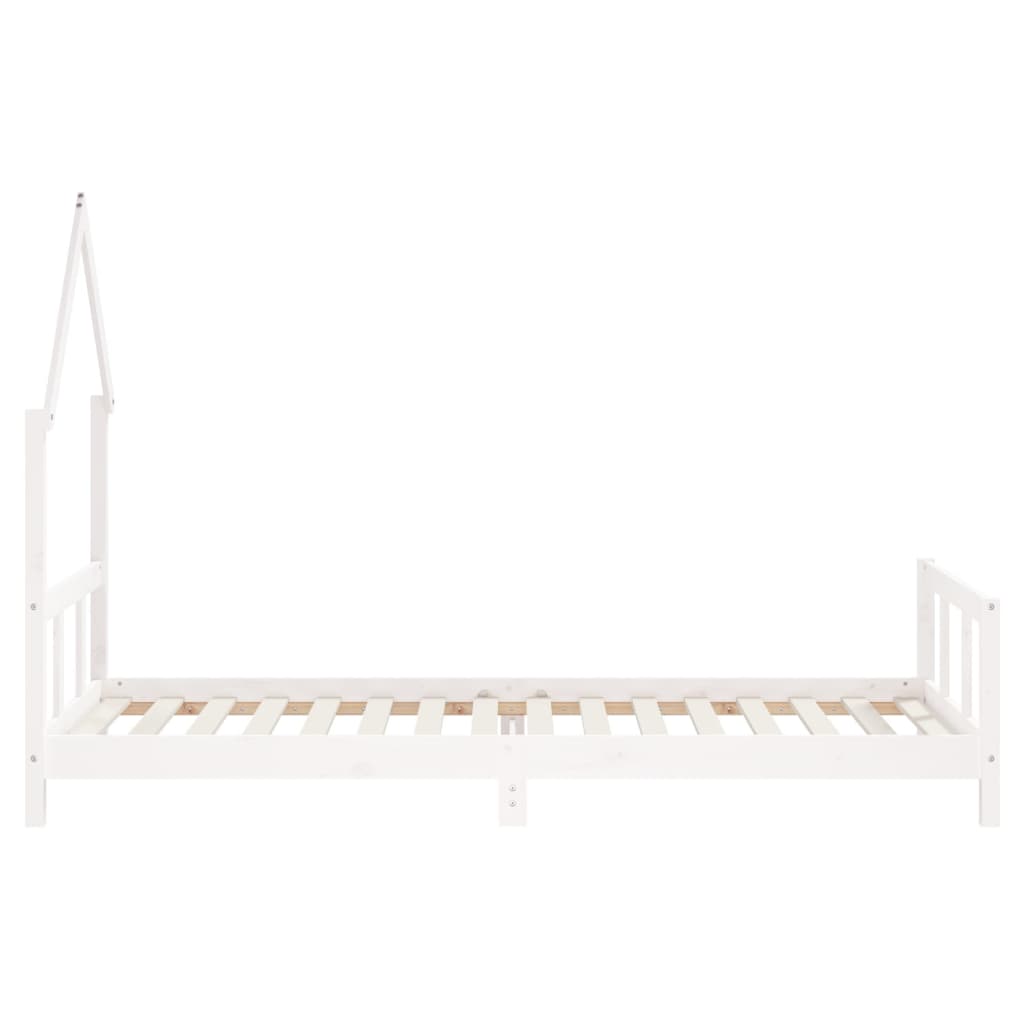 Bed frame for children, white, 90x200 cm, solid pine wood