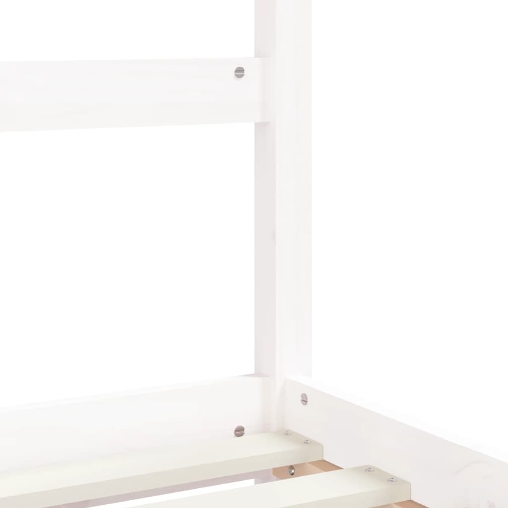 Bed frame for children, white, 90x200 cm, solid pine wood