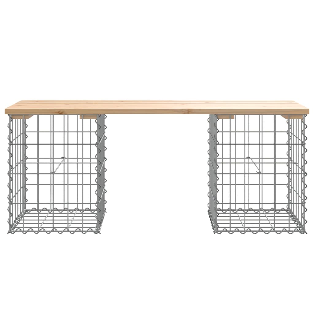 Bancă de grădină, design gabion, 103x31x42 cm, lemn masiv pin