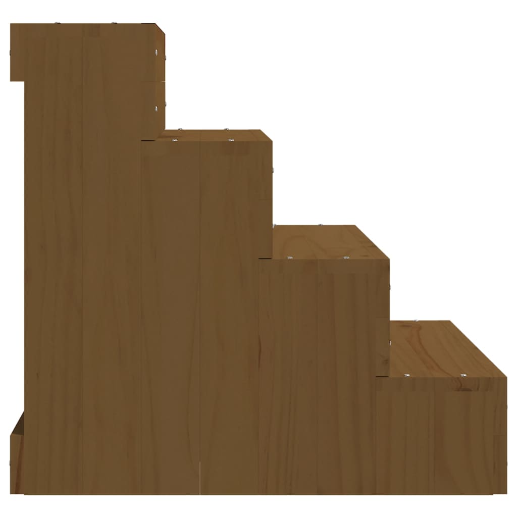 Honey brown pet ladder 40x49x47 cm solid pine wood