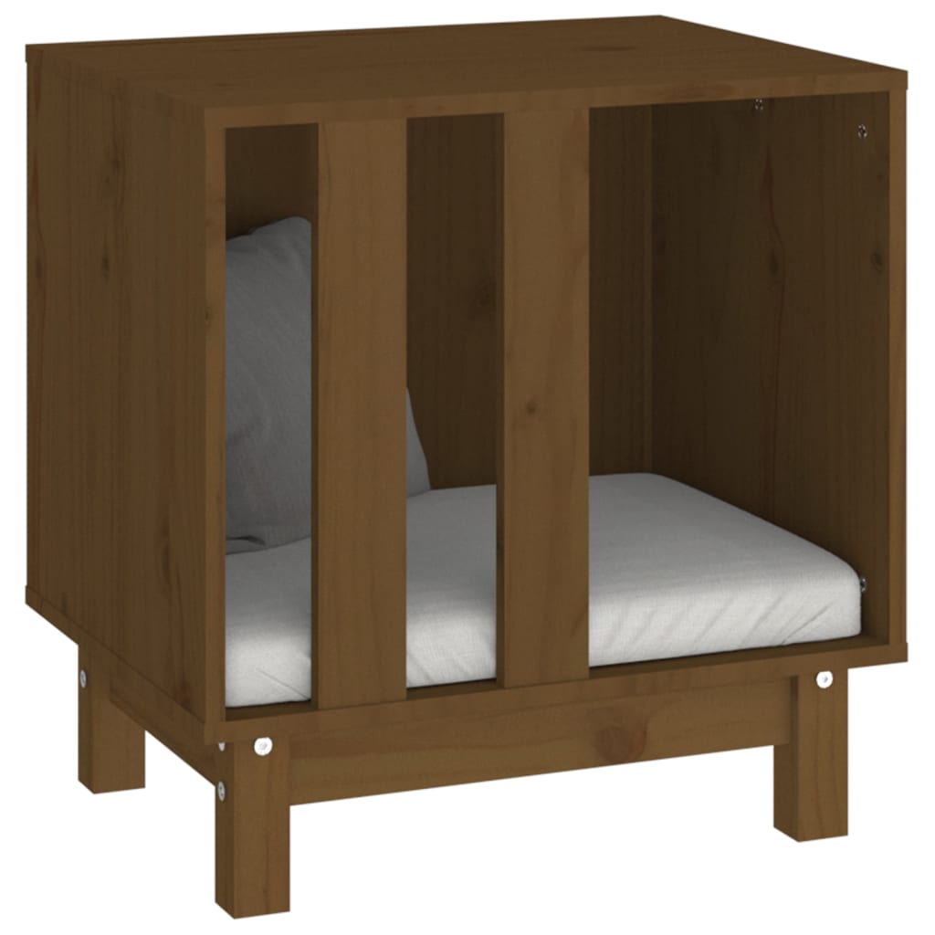 Dog house, honey brown, 50x40x52 cm, solid pine wood