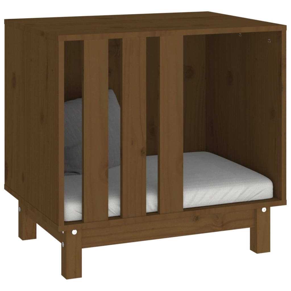 Dog house, honey brown, 60x45x57 cm, solid pine wood