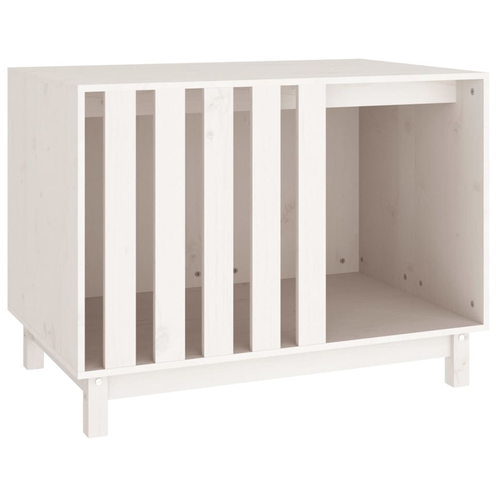 Dog house, white, 90x60x67 cm, solid pine wood