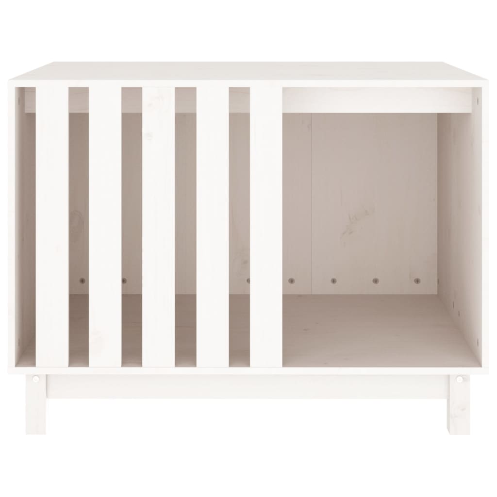 Dog house, white, 90x60x67 cm, solid pine wood