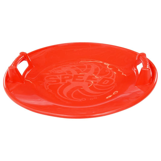 Round sled, red, 66.5 cm, PP