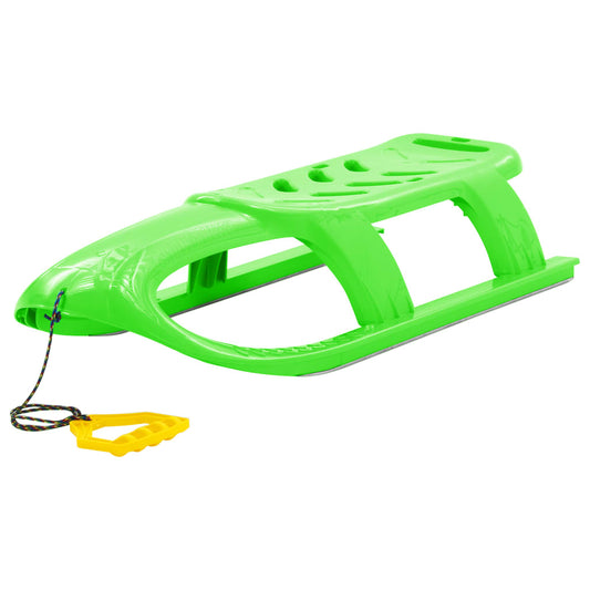 Children's sled, green, 102.5x40x23 cm, polypropylene