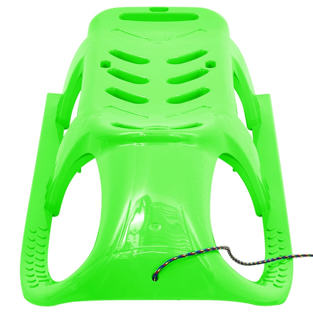Children's sled, green, 102.5x40x23 cm, polypropylene