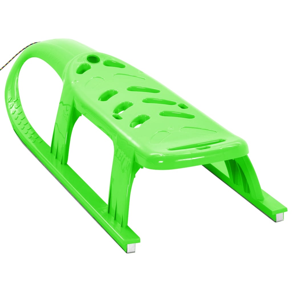 Children's sled, green, 102.5x40x23 cm, polypropylene