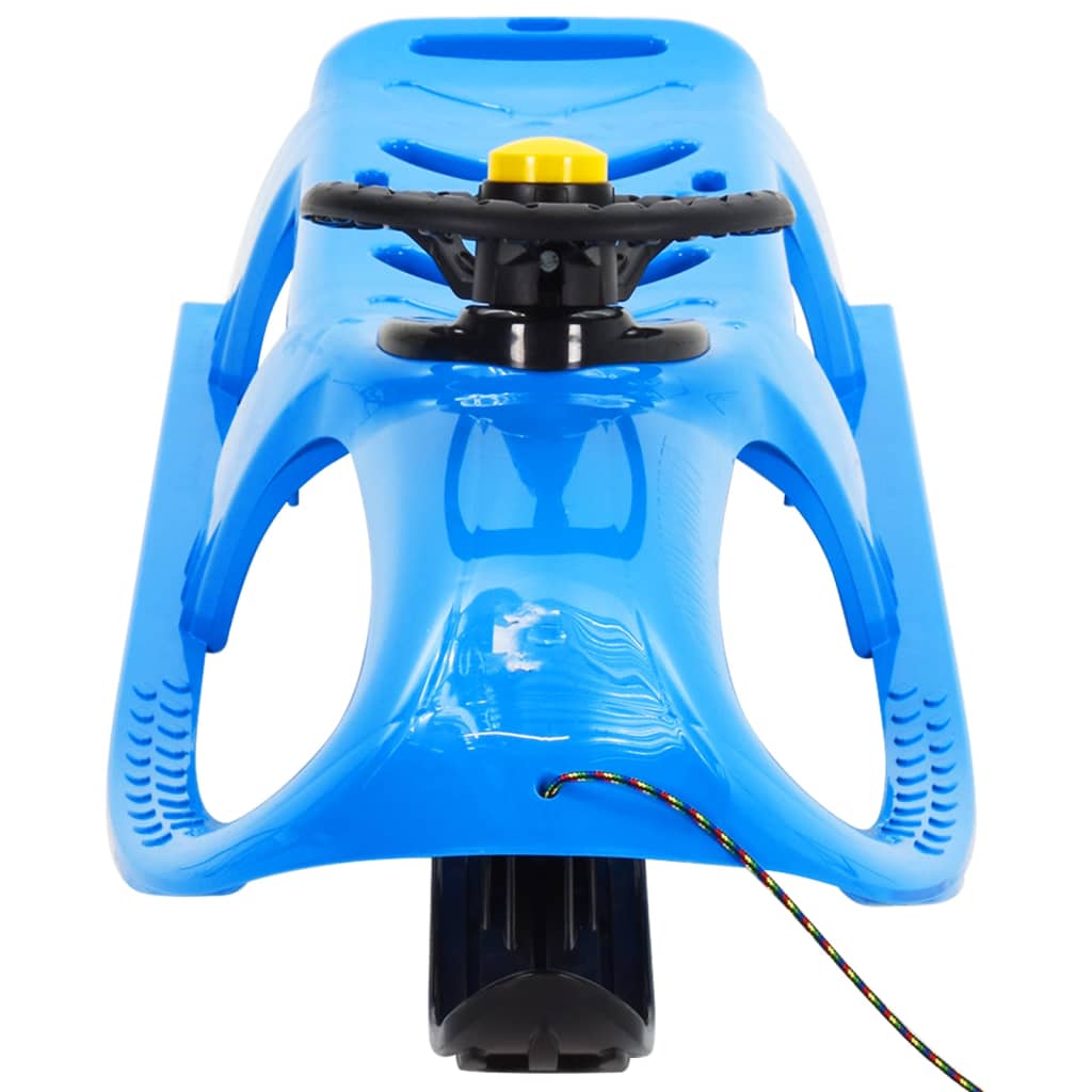 Sled with steering wheel, blue, 102.5x40x23 cm, polypropylene