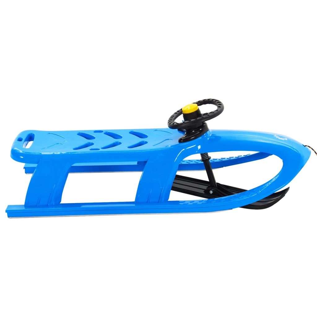 Sled with steering wheel, blue, 102.5x40x23 cm, polypropylene