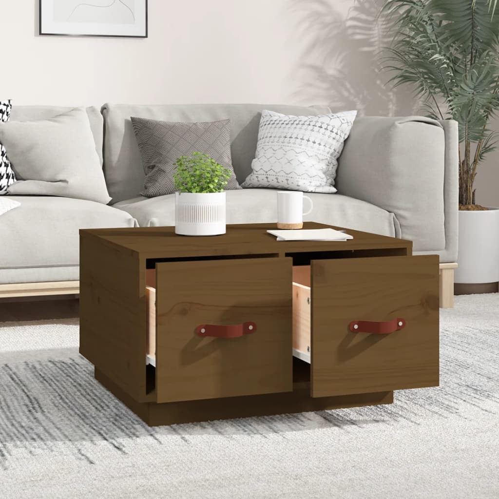 Coffee table, honey brown, 60x53x35 cm, solid pine wood