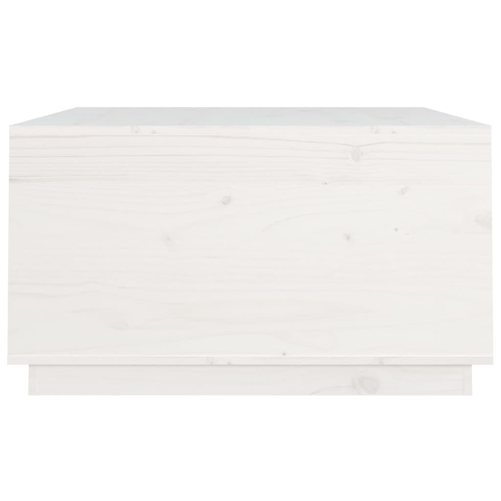 Coffee table, white, 80x80x45 cm, solid pine wood