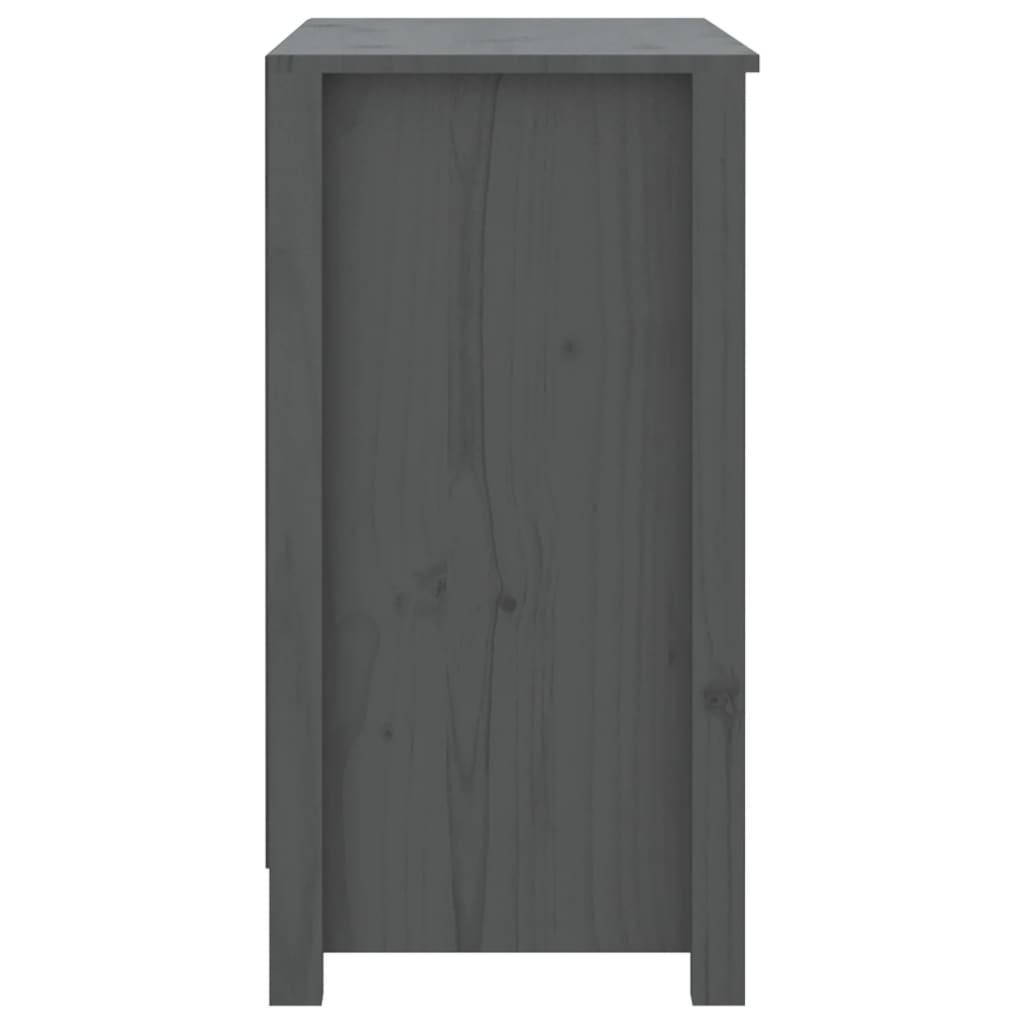 Bibliotecă, gri, 80x35x68 cm, lemn masiv de pin
