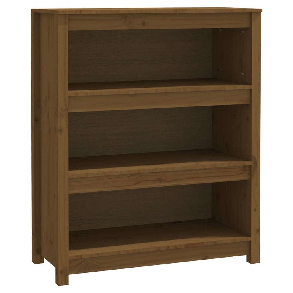 Bibliotecă, maro miere, 80x35x97 cm, lemn masiv de pin