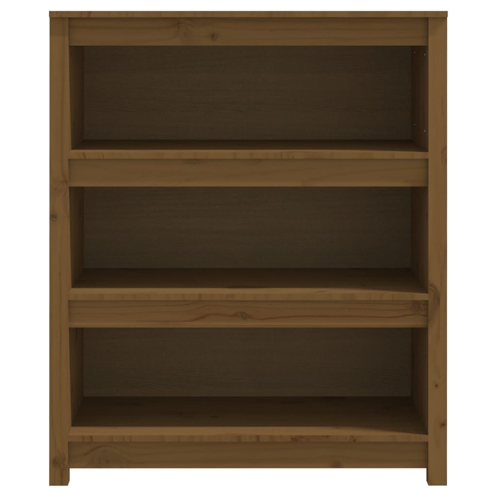 Bibliotecă, maro miere, 80x35x97 cm, lemn masiv de pin
