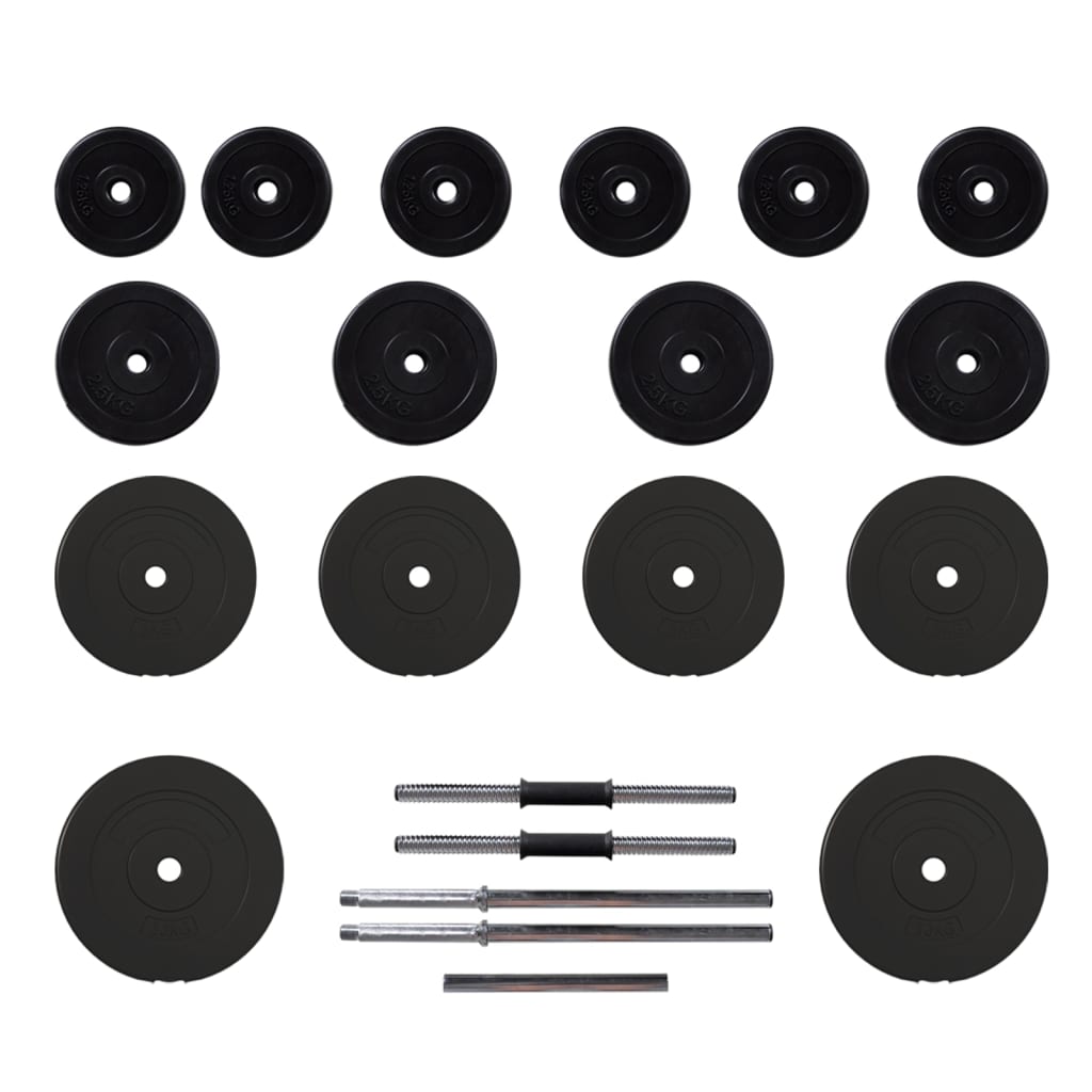 Dumbbells and dumbbells with weight plates, 60 kg