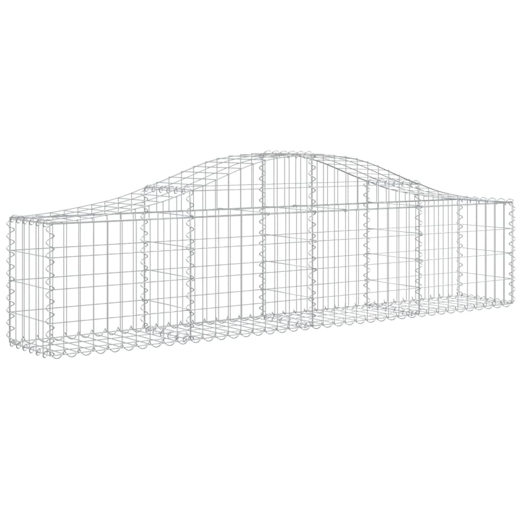 Coșuri gabion arcuite 2 buc, 200x30x40/60 cm, fier galvanizat