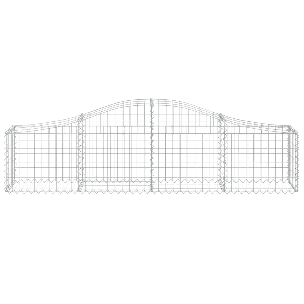 Coșuri gabion arcuite 2 buc, 200x30x40/60 cm, fier galvanizat