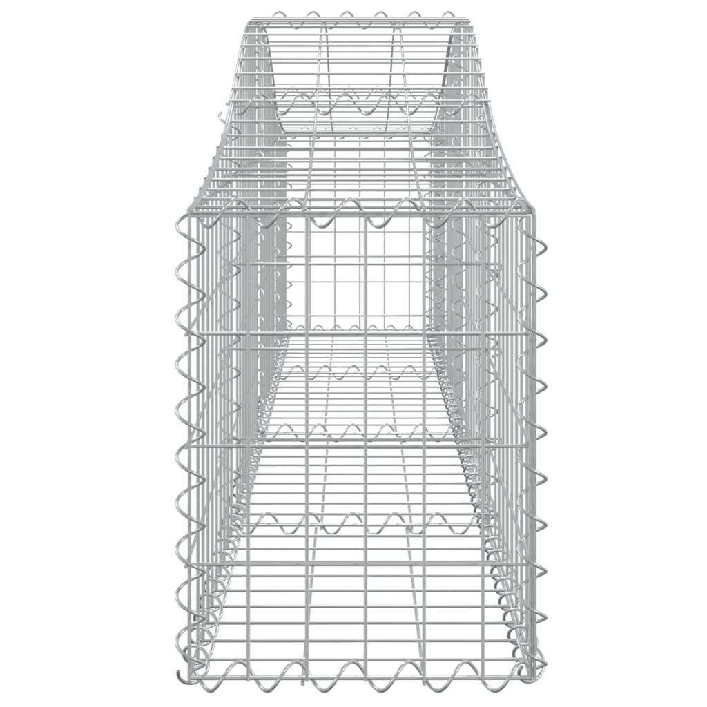 Coșuri gabion arcuite 2 buc, 200x30x40/60 cm, fier galvanizat