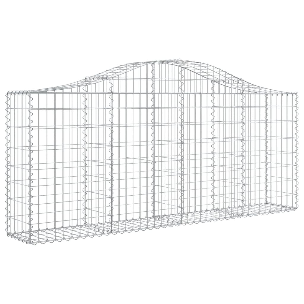 Coșuri gabion arcuite 6 buc, 200x30x80/100cm, fier galvanizat