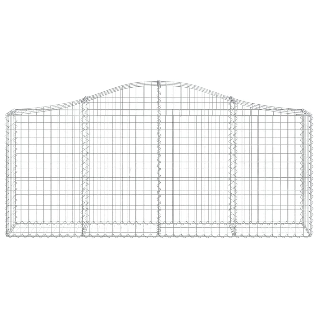 Coșuri gabion arcuite 8 buc, 200x30x80/100cm, fier galvanizat