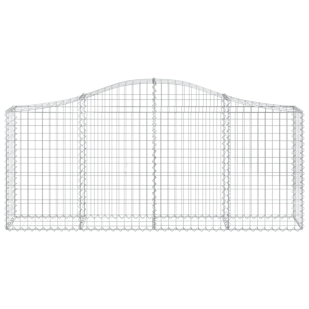 Coșuri gabion arcuite 9 buc, 200x30x80/100cm, fier galvanizat
